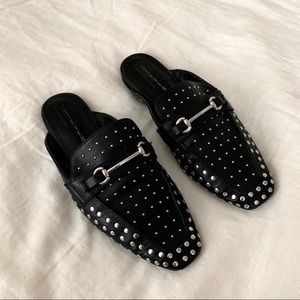 Steve Madden Rilee Black Studded Mules